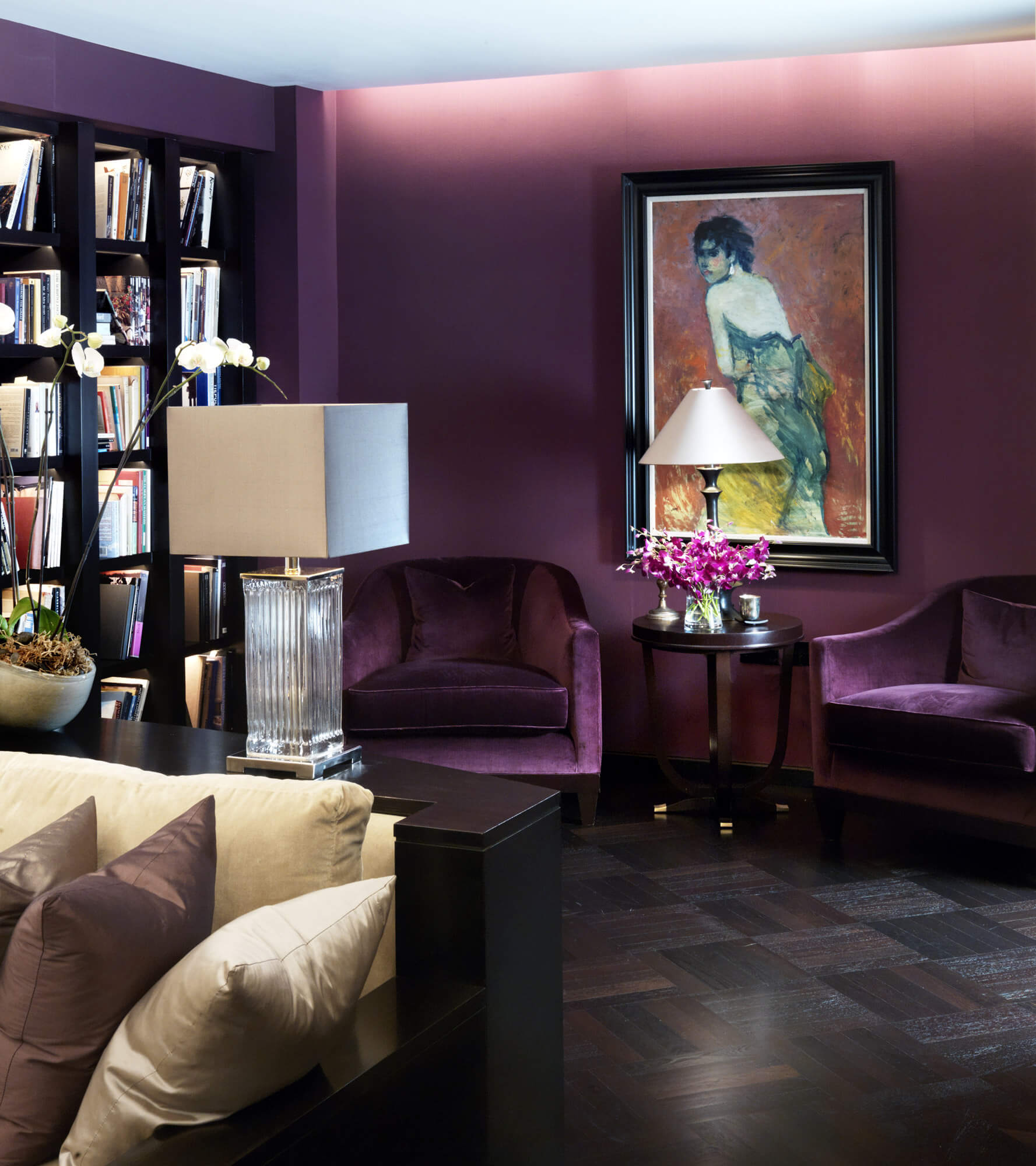 Luxury Living - A Purple living room interior